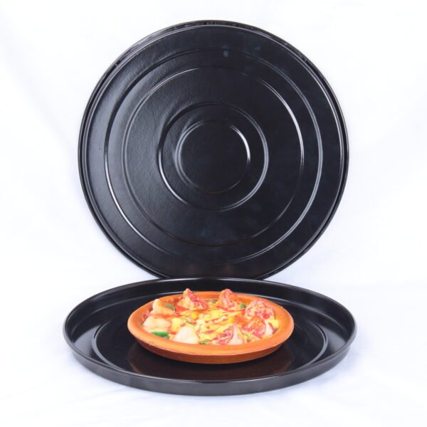 12 inch nonstick enamel coated pizza pan for oven & homemade pizza - Image 5