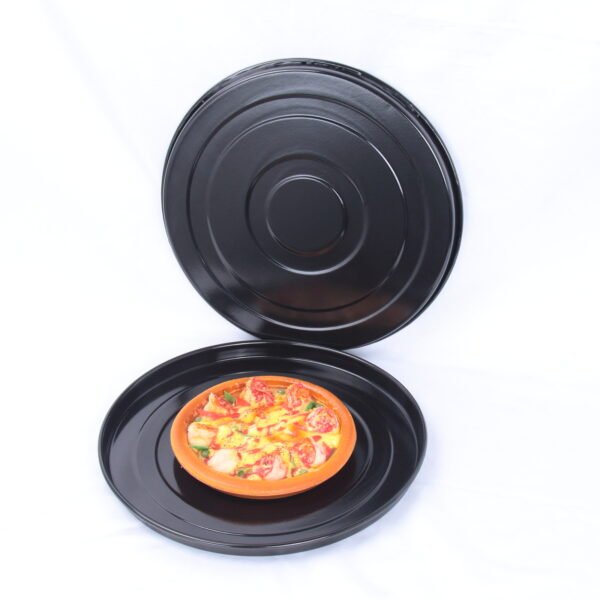 12 inch nonstick enamel coated pizza pan for oven & homemade pizza - Image 6