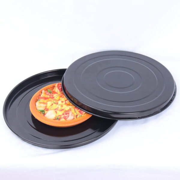 12 inch nonstick enamel coated pizza pan for oven & homemade pizza - Image 8