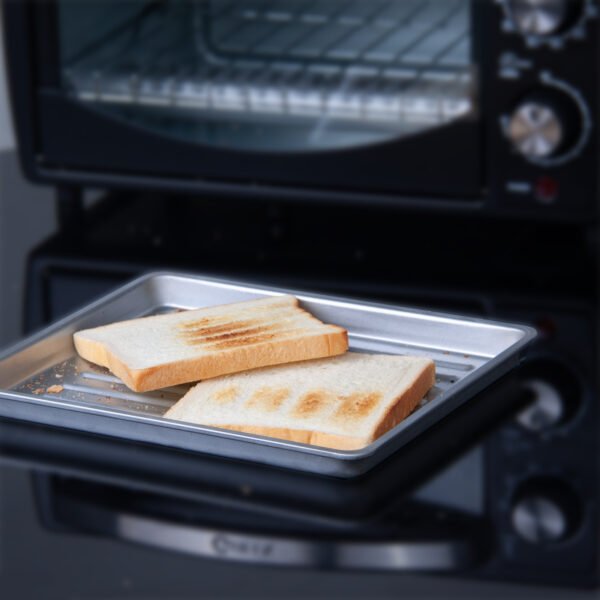 9L Compact Black Under Cabinet Toaster Oven For 4 Slices and 8“ Pizza - Image 4