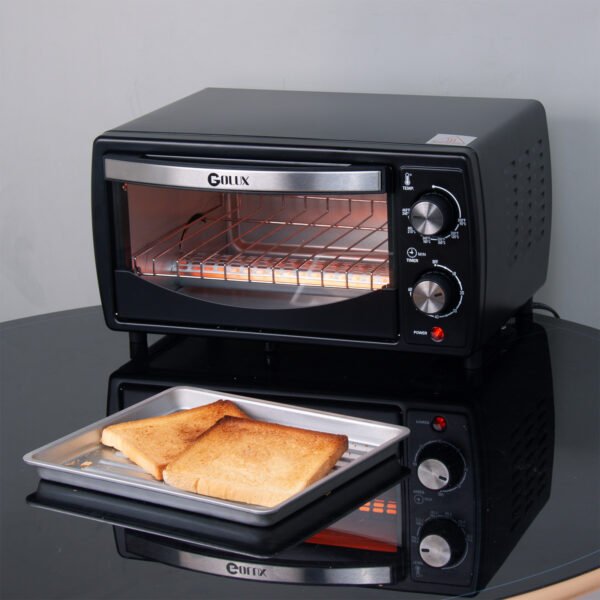 9L Compact Black Under Cabinet Toaster Oven For 4 Slices and 8“ Pizza - Image 6