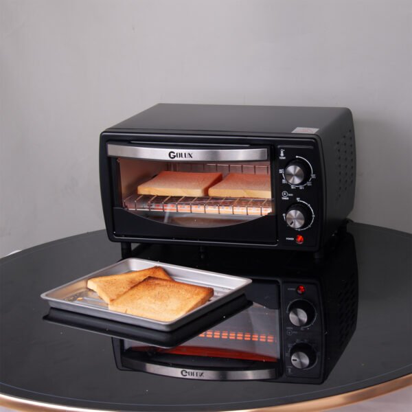 9L Compact Black Under Cabinet Toaster Oven For 4 Slices and 8“ Pizza - Image 7